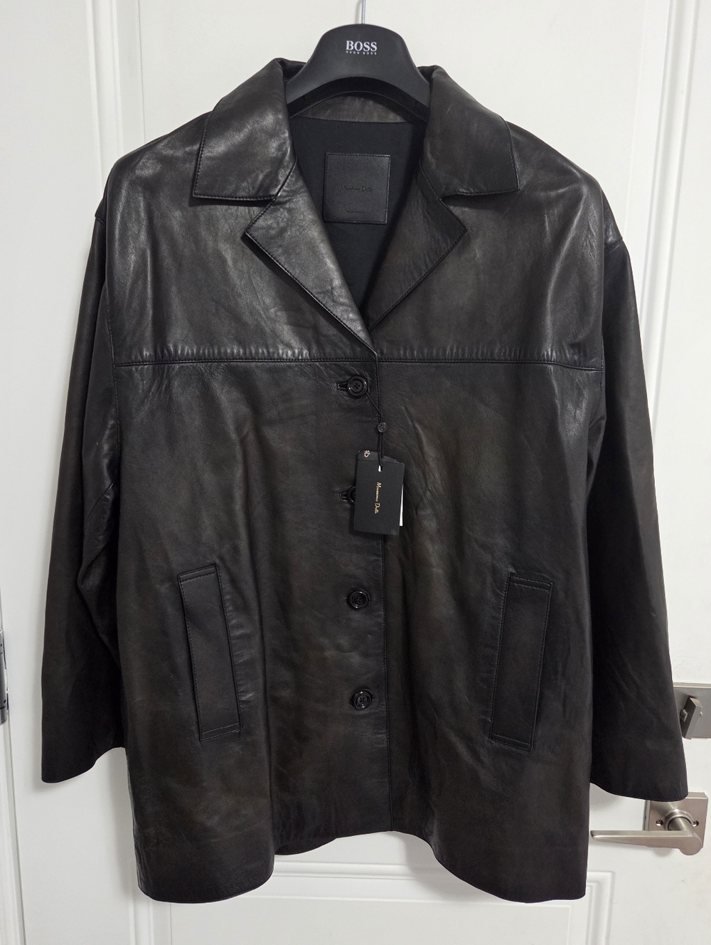 NWT - Massimo Dutti Women's Nappa Leather Jacket - Size L